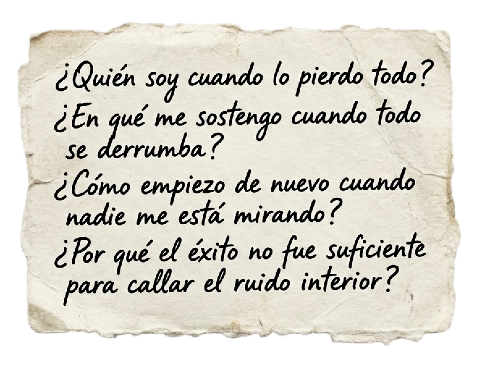 Preguntas de introspección manuscritas